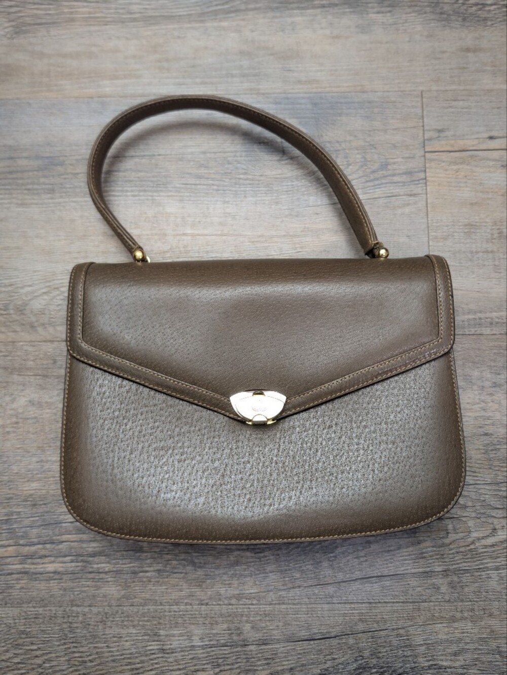 Vintage Gucci Pigskin Envelope Top Handle Bag